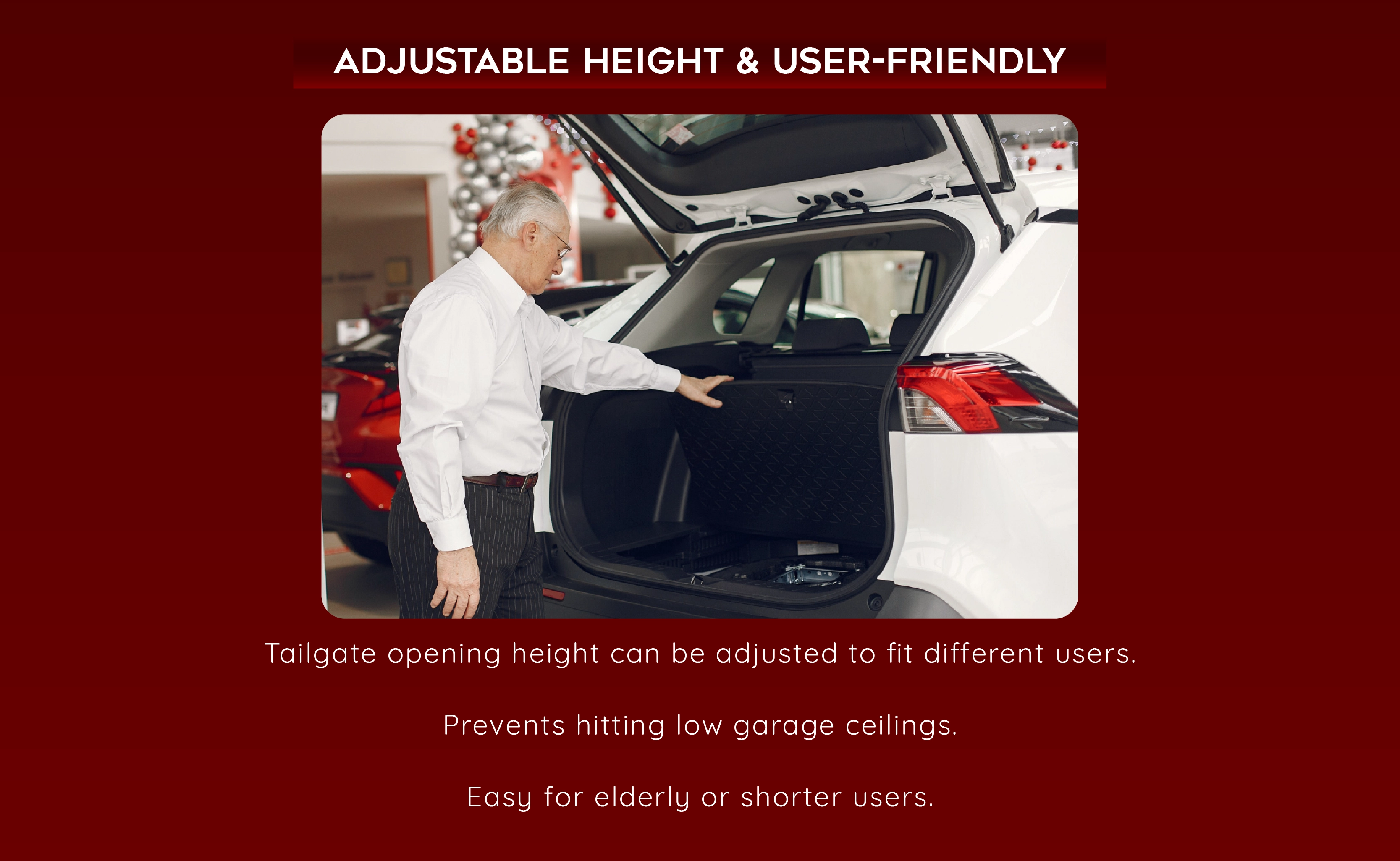 Power Boot Safety & Protection - Anti-pinch technology preventing damage and ensuring user safety